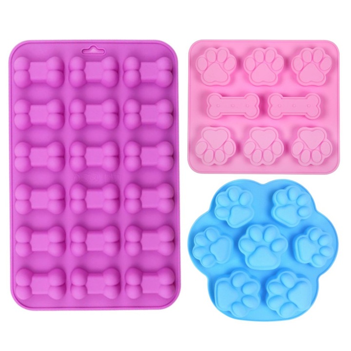 Set 3 forme pentru ciocolata, Ronyes®, Silicon, Multicolor