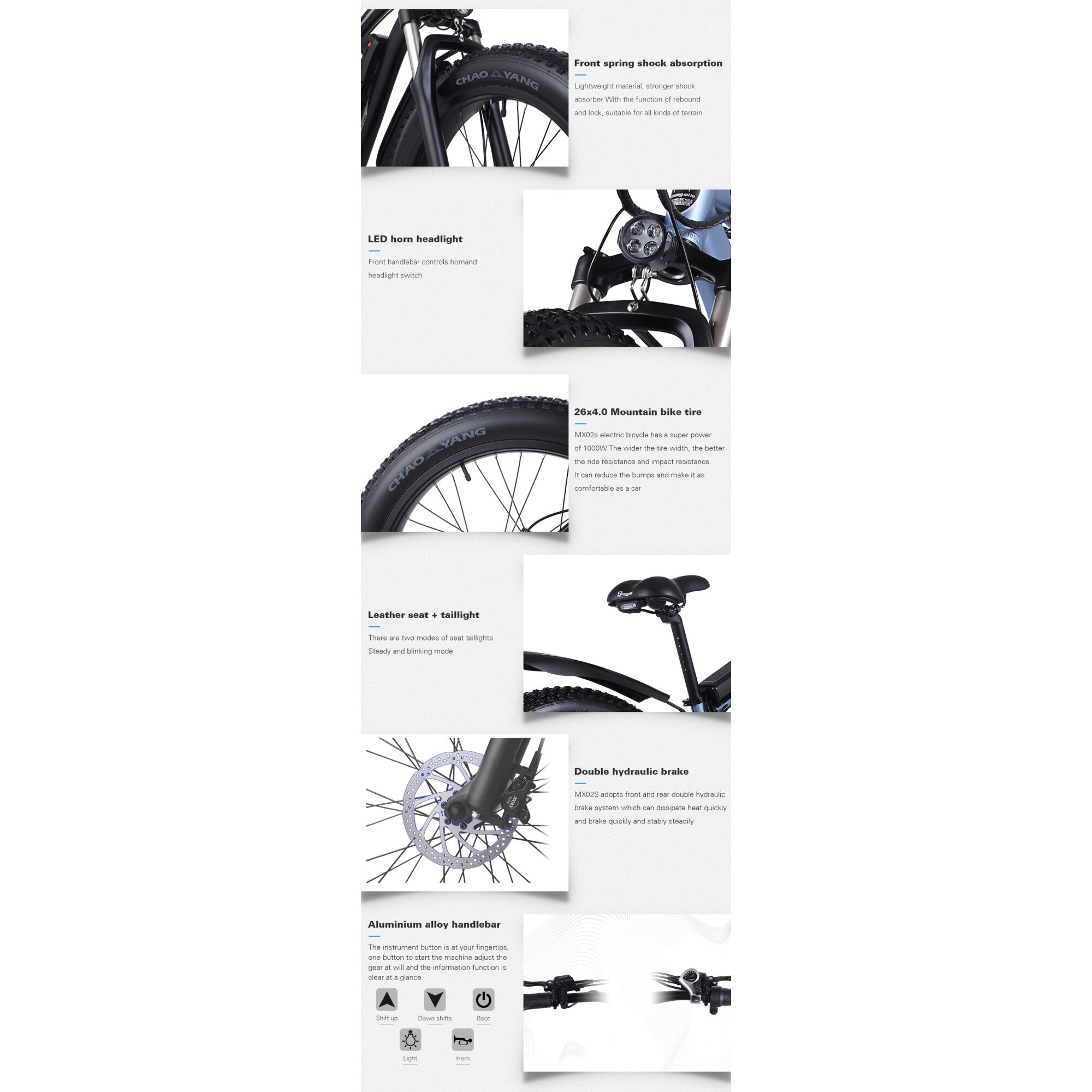 自転車本体 yeng1102 Bicicleta electrica Shengmilo MX02S, 26'', 1000W, 40KM/H, 7 Viteze