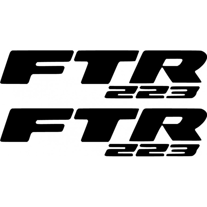 Sticker x2, Honda FTR223, Negru, 20cm