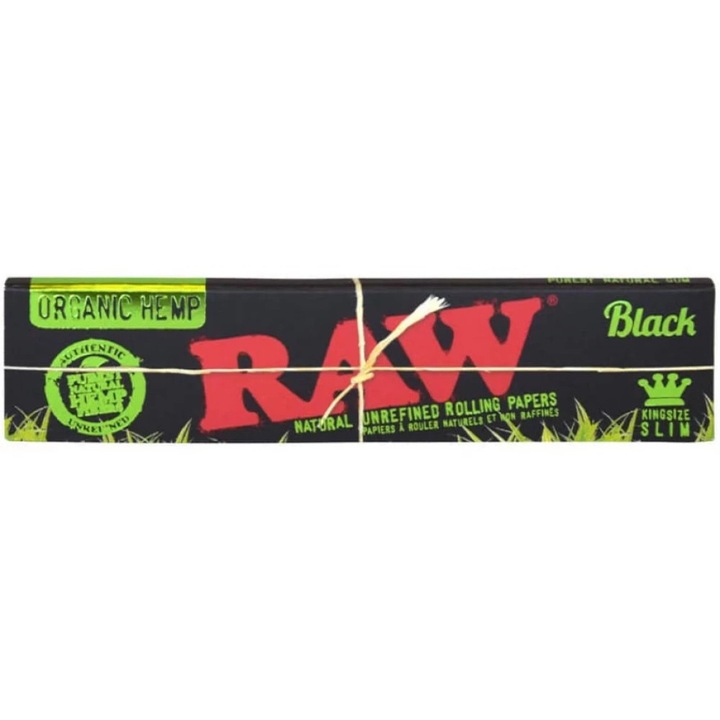 Foite Raw Black oraganice KingSize Slim, 32 de foite