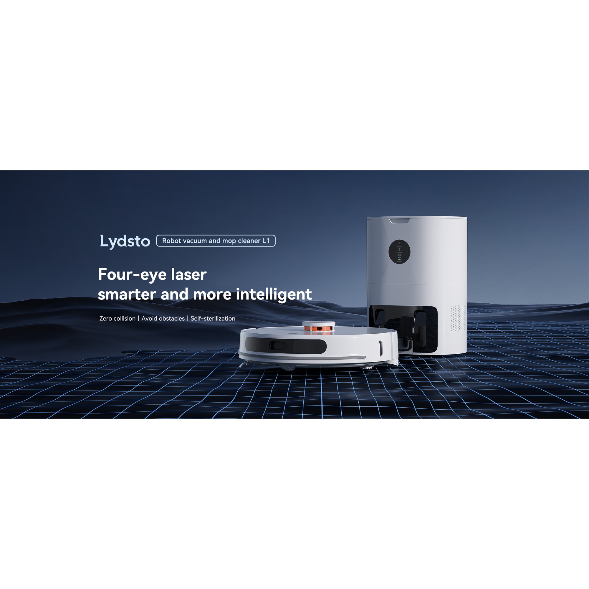 Aspirator robot XIAOMI LYDSTO R1 PRO, Auto-golire, Functie mop, Laser Navigatie, Alb