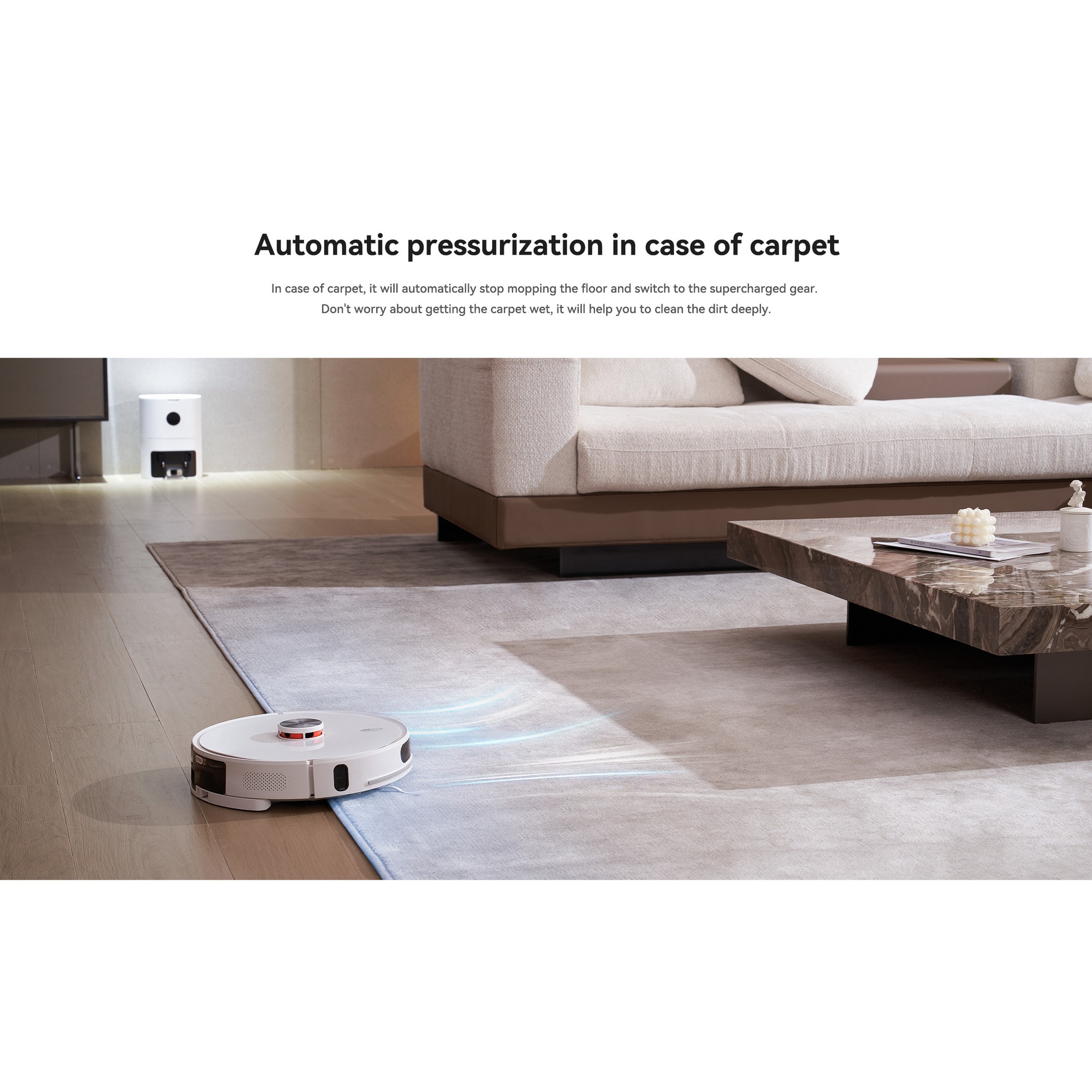 Aspirator robot XIAOMI LYDSTO R1 PRO, Auto-golire, Functie mop, Laser Navigatie, Alb