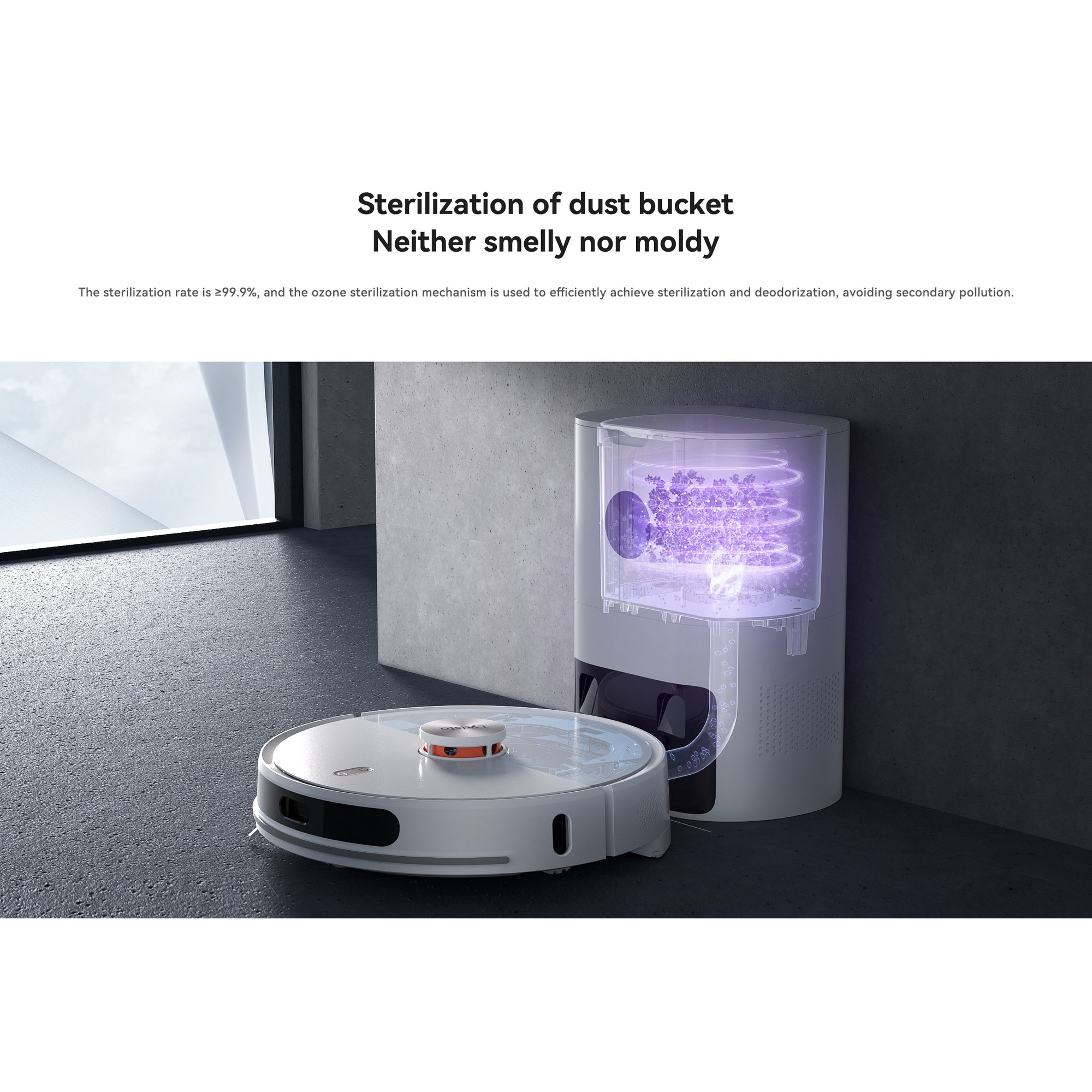Aspirator robot XIAOMI LYDSTO R1 PRO, Auto-golire, Functie mop, Laser Navigatie, Alb