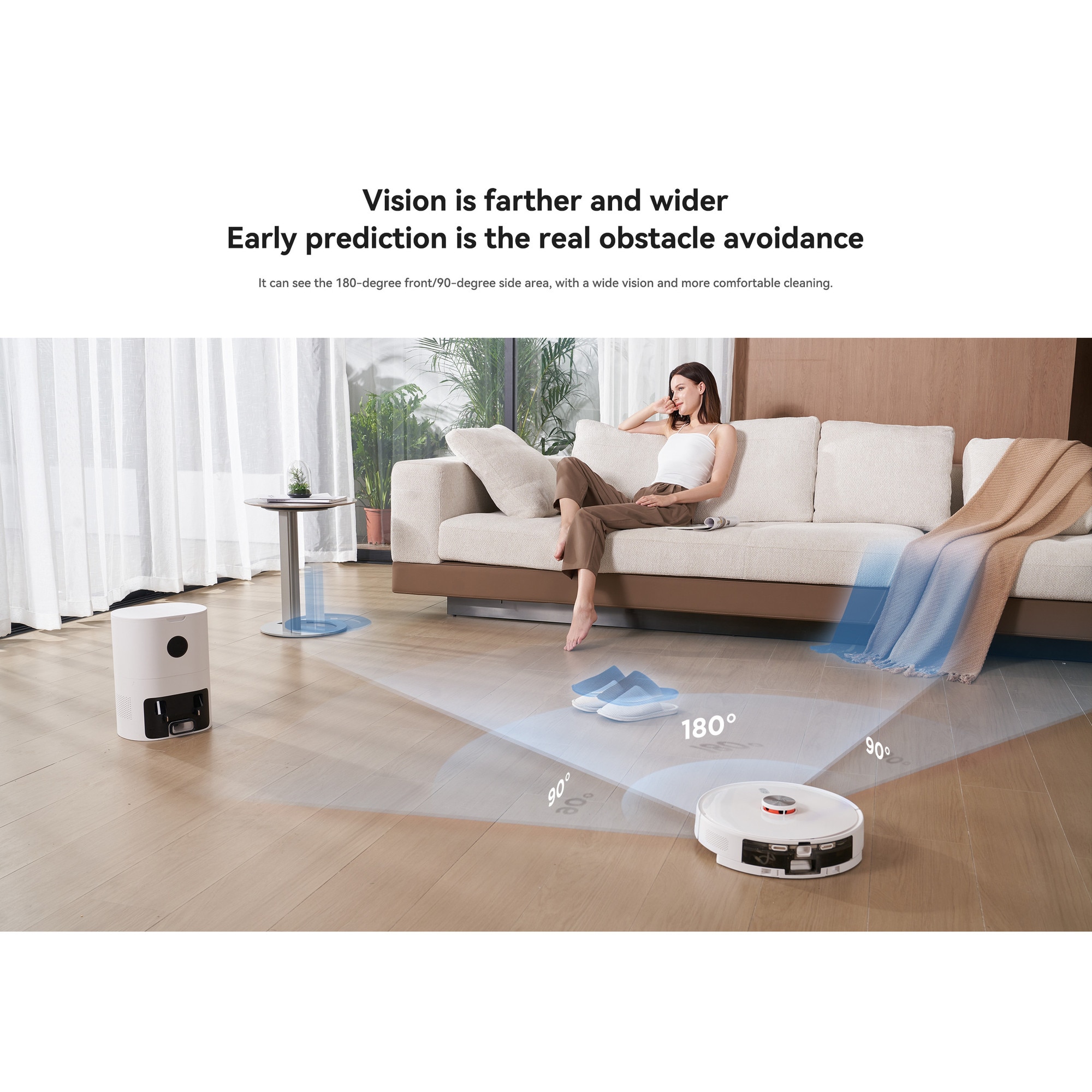 Aspirator robot XIAOMI LYDSTO R1 PRO, Auto-golire, Functie mop, Laser Navigatie, Alb
