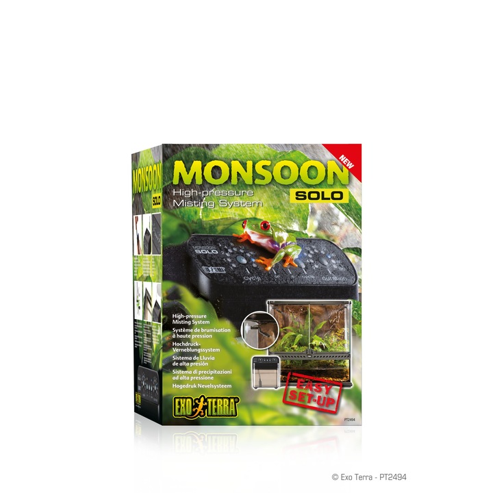 Sistem automat de irigare Exo Terra Monsoon Solo, 1,5L, 22x22x33cm, 1 duza