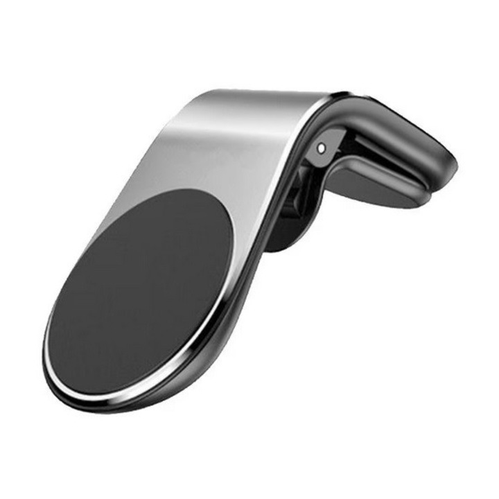 Univerzális mágneses autós tartó telefonhoz vagy táblagéphez DAVIDAMI CONCEPT®, csipesszel a szellőzőrácson, ezüst színű
