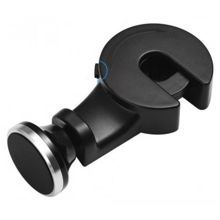 Suport Auto Magnetic pentru Tetiera Masina DAVIDAMI CONCEPT®, Universal pentru Telefon sau Tableta, culoare Negru