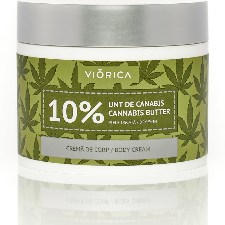 Crema de corp cu 10% Unt de Canabis, Viorica, 200 ml
