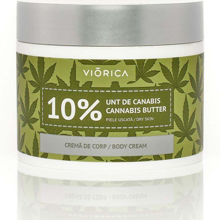 Crema de corp cu 10% Unt de Canabis, Viorica, 200 ml