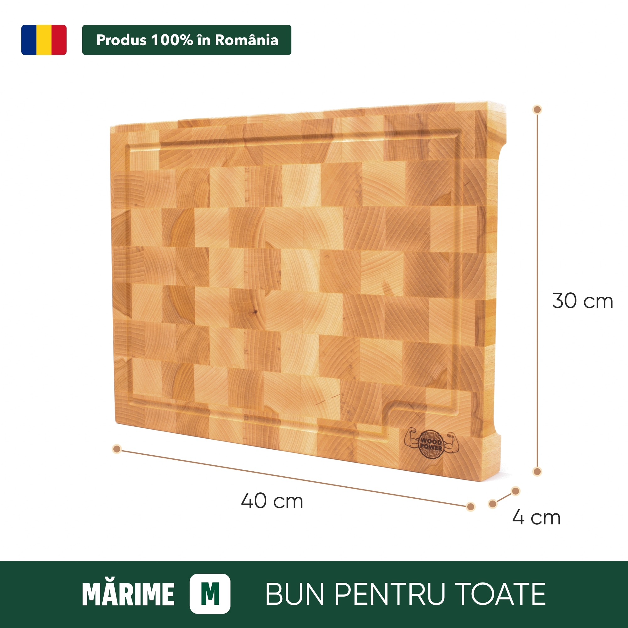 Tocator profesional de bucatarie, Lemn masiv de fag, Calitate Premium ...