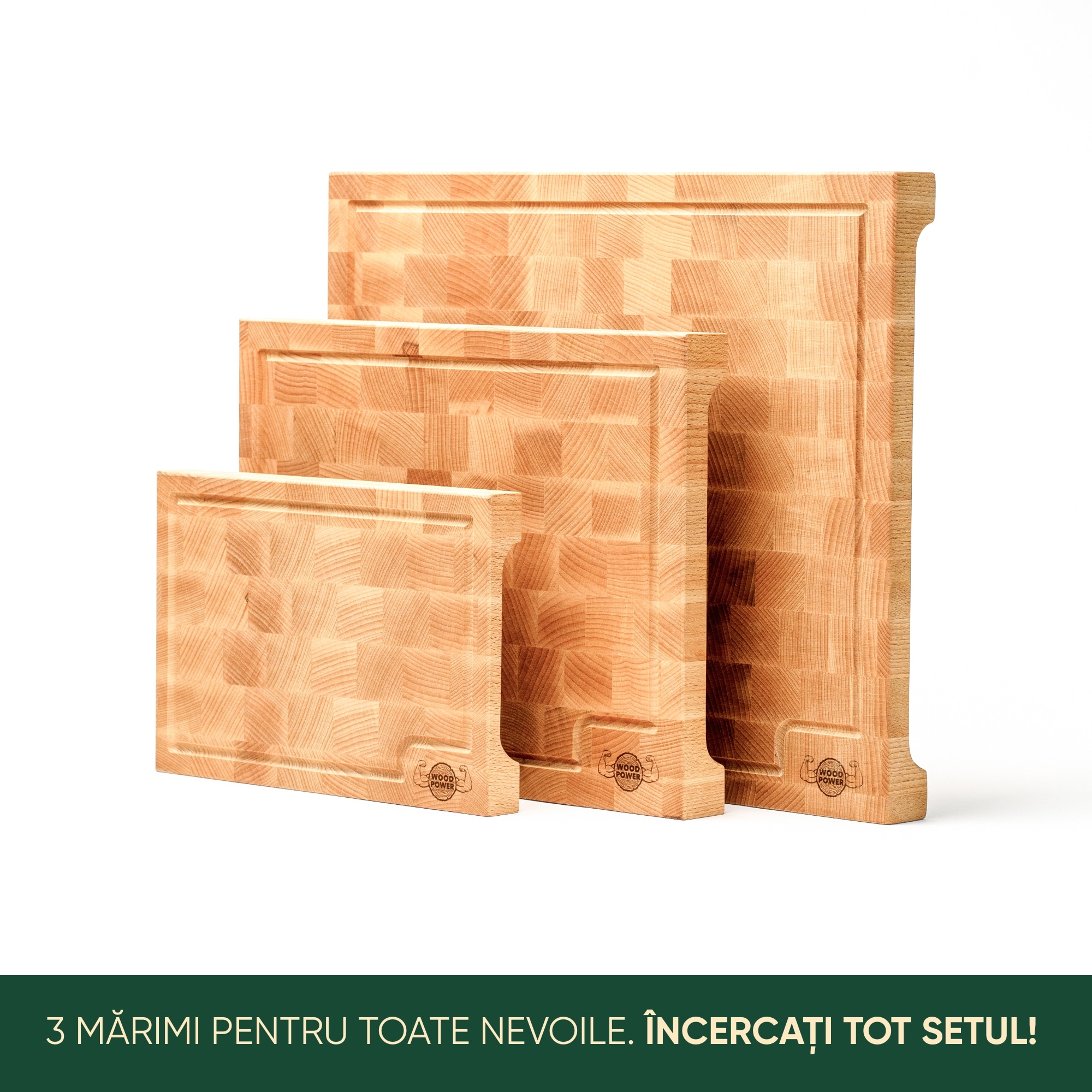 Tocator profesional de bucatarie, Lemn masiv de fag, Calitate Premium ...