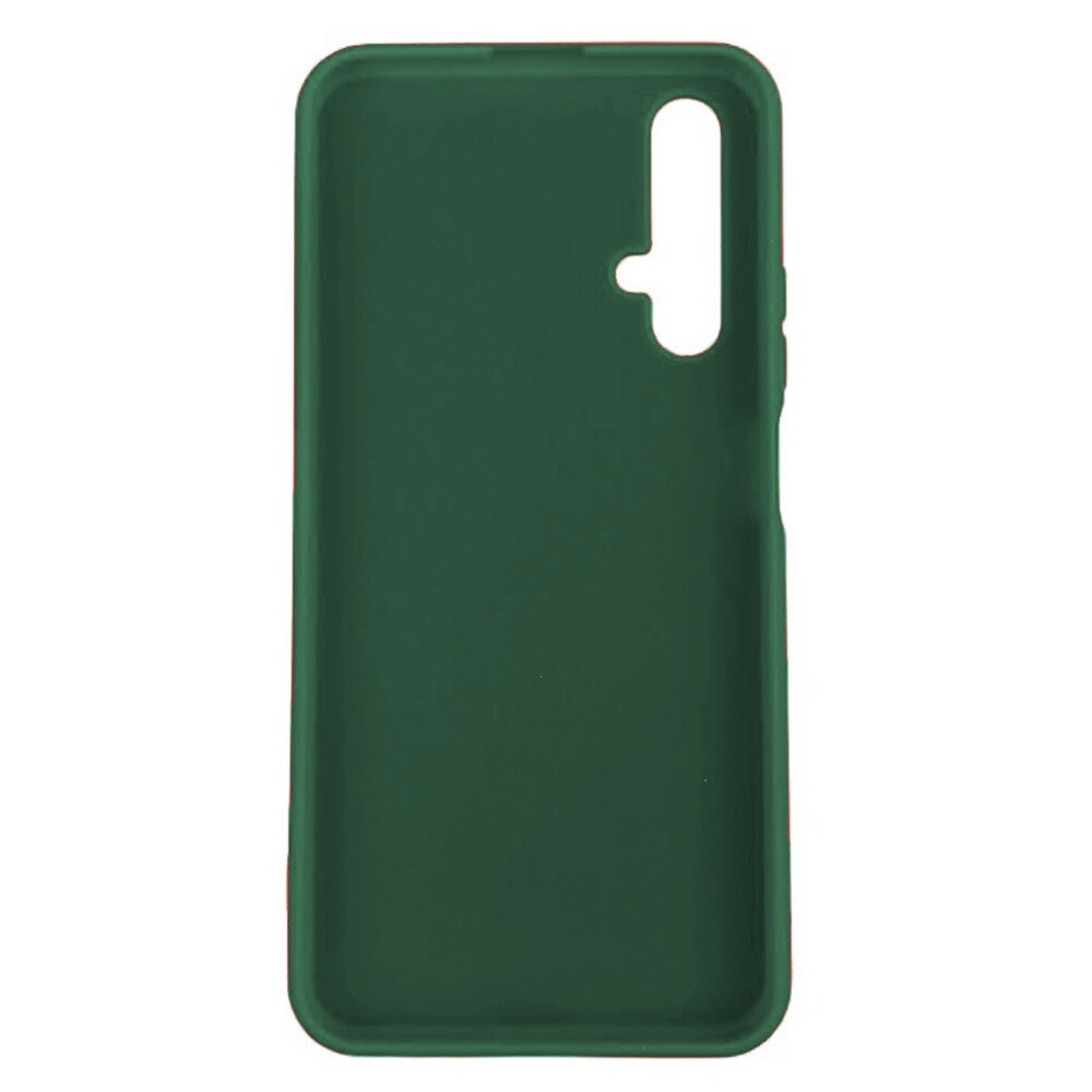 Husa protectie, interior de catifea, compatibila cu Huawei Nova 5T, FONIX BloomShield, silicon, margini ridicate, slim, Verde inchis