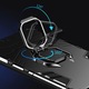Armor Ring Magnetic Holder Back Case Set и 5D FullCover Glass Screen Foil за OnePlus Nord 2 5G, метален пръстен, пълна 360° защита, здрава структура, черно, среднощно черно