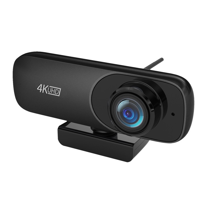 Camera web, QGKPL, 4K, Autofocus, USB 2.0, Negru
