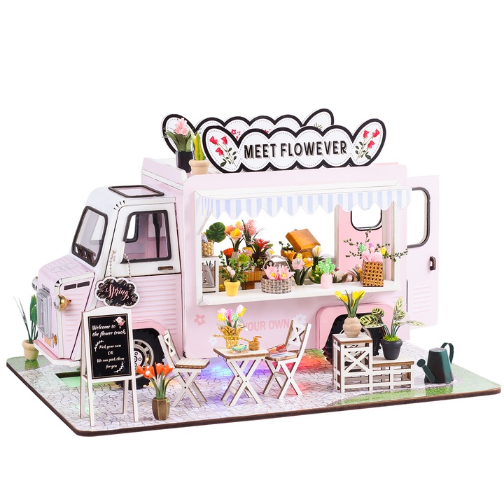 Cafenea pentru papusi, QGKPL, LED, 14ani+, Multicolor
