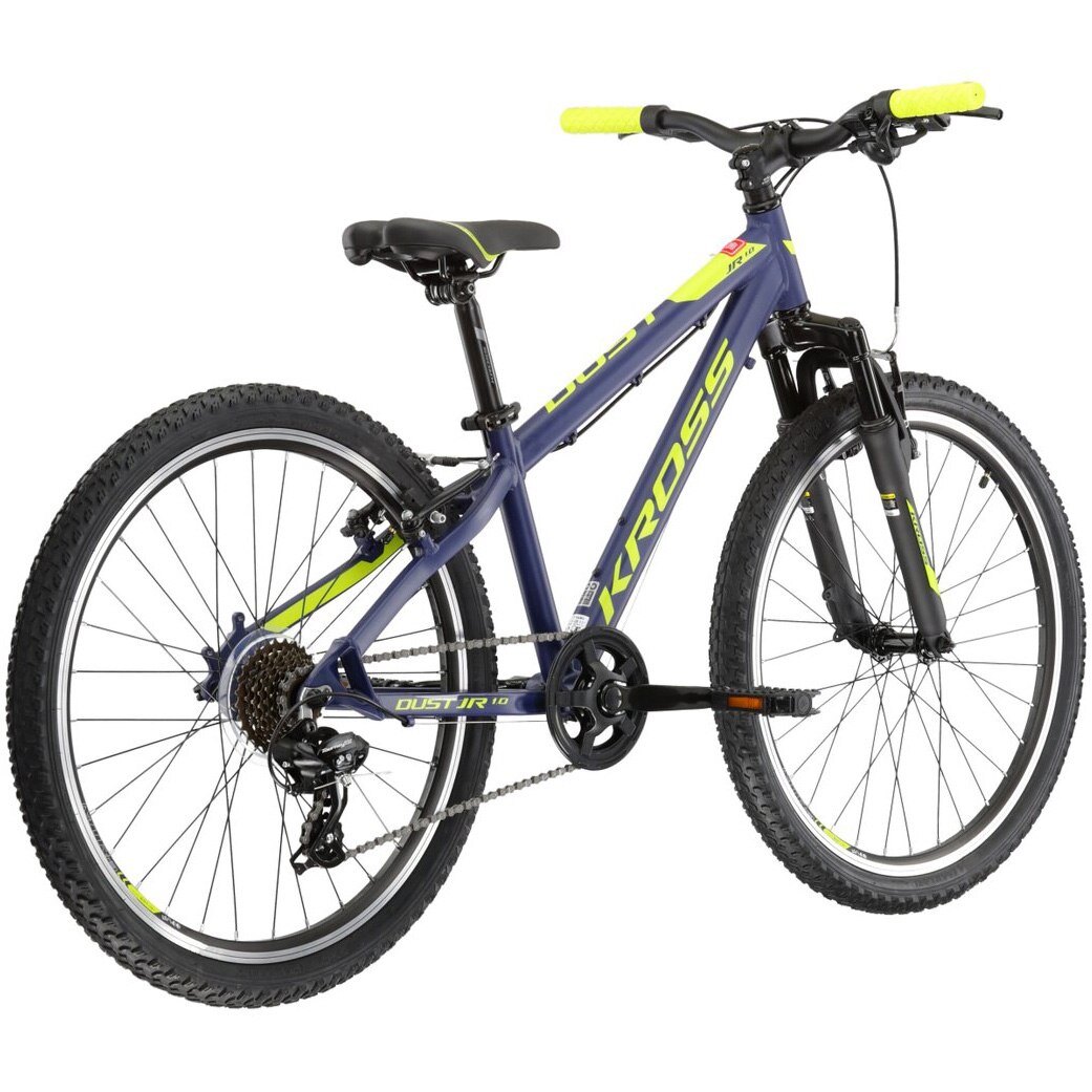 Bicicleta KROSS Dust JR 1.0 M, 24 inchm marime S, navy lime - eMAG.ro