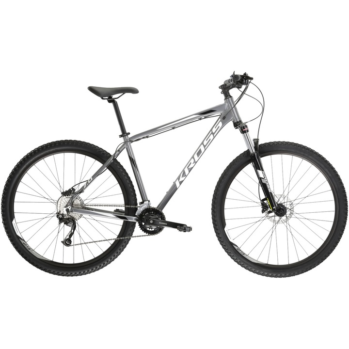 Велосипед MTB KROSS Hexagon 7.0, 29 инча, Размер M, Сив/Бял