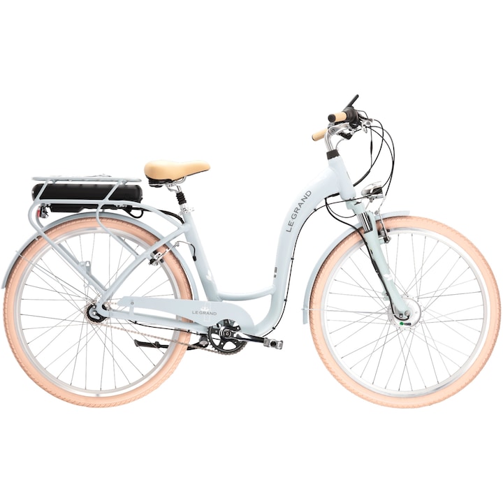 Bicicleta electrica Le Grand eLille 2 D, 28 inch, marime M, greeny green white mat