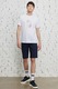 AC&Co, Bermude chino slim fit cu buzunare, Albastru ultramarin, L