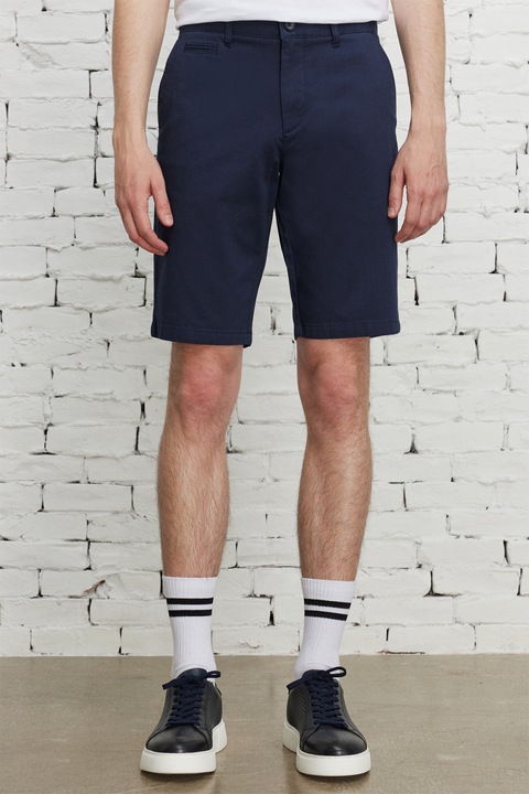 AC&Co, Bermude chino slim fit cu buzunare, Albastru ultramarin, L