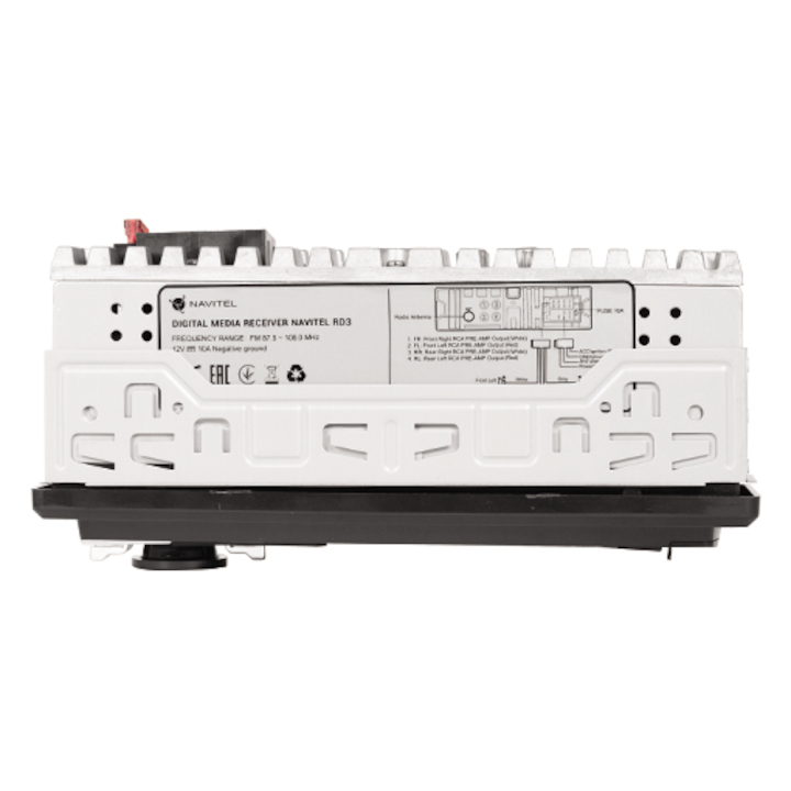 Player Auto Navitel RD3, 1DIN 4х50 watt, Bluetooth 4.0 cu suport A2DP, HFP, FM, redare FLAC, MP3, WMA, WAV, AUX input, microSD pana la 256GB