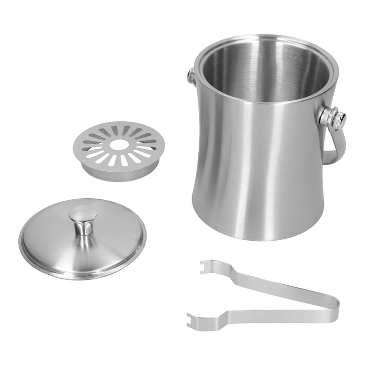 Galeata pentru gheata, Whiskey Rocks, Inox, 1l, Argintiu