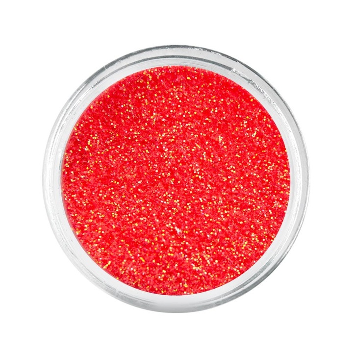 Praf de unghii, Allepaznokcie, Syreni neon care straluceste in raze UV borcan 2 g Nr. 5, Rosu