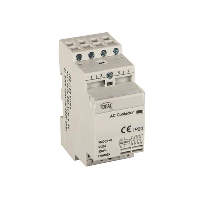 Контактор, Kanlux, 25A, 230V, Сив