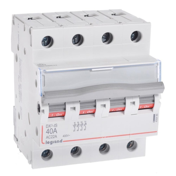 Separator FR 304 40A, Legrand, 400V, 4P, 6000A, Alb