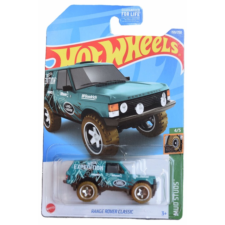 Masinuta metalica Hot Wheels, Range Rover Classic, Albastru, 1:64