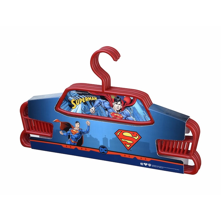 Комплект от 4 пластмасови закачалки, Супермен