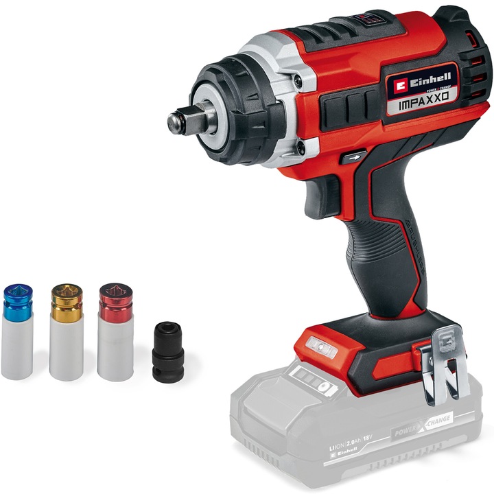 Ударен гайковерт Einhell Professional Power X-Change IMPAXXO 18/450 Solo, 18 V, Безчетков мотор, 400 Nm, 2100 об/мин, Без батерия/зарядно