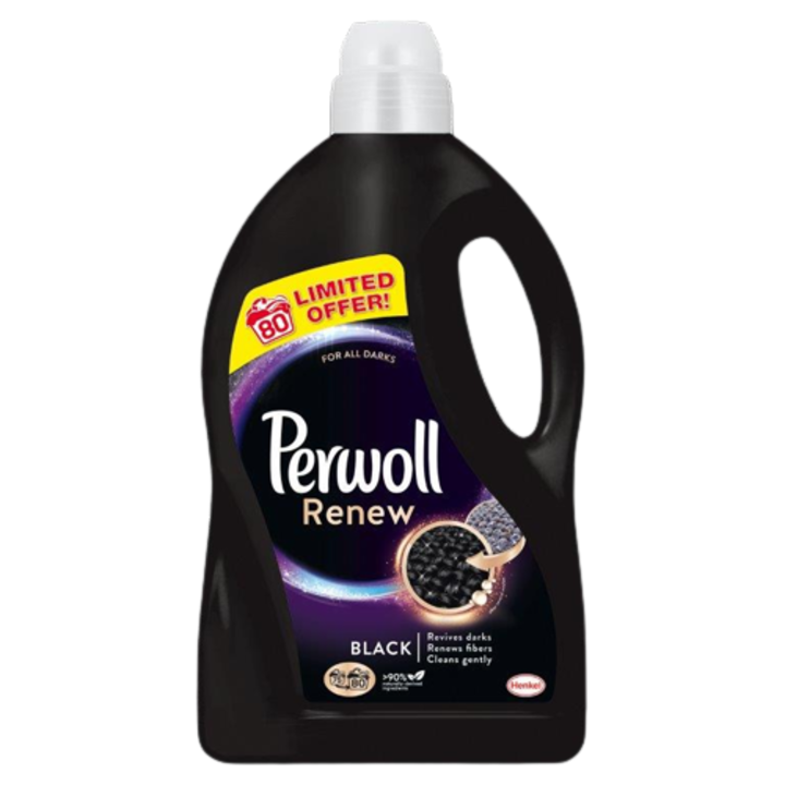 Detergent lichid pentru rufe Perwoll Renew Black, 80 spalari, 4.4L