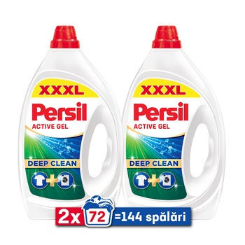 Detergent lichid pentru rufe Persil Deep Clean Universal, 144 spalari, 2x3.24L