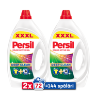 Detergent lichid pentru rufe Persil Color Active Gel, 144 spalari, 2x3.24L