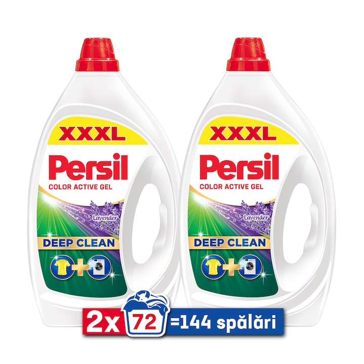 Detergent lichid pentru rufe Persil Lavanda, 144 spalari, 2x3.24L