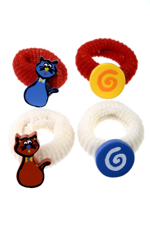 Комплект от 4 ленти за коса за деца, Gloria Maris Handmade, 543 Multicolor