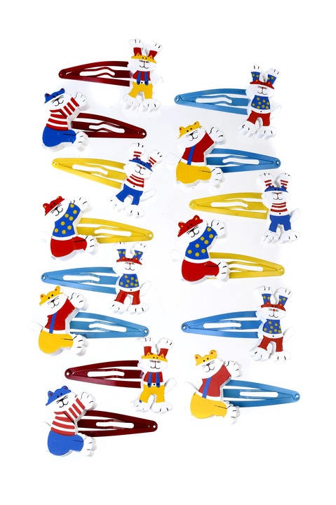 14 db-os hajcsat készlet, Gloria Maris Handmade, 3457 Multicolor, 7 cm