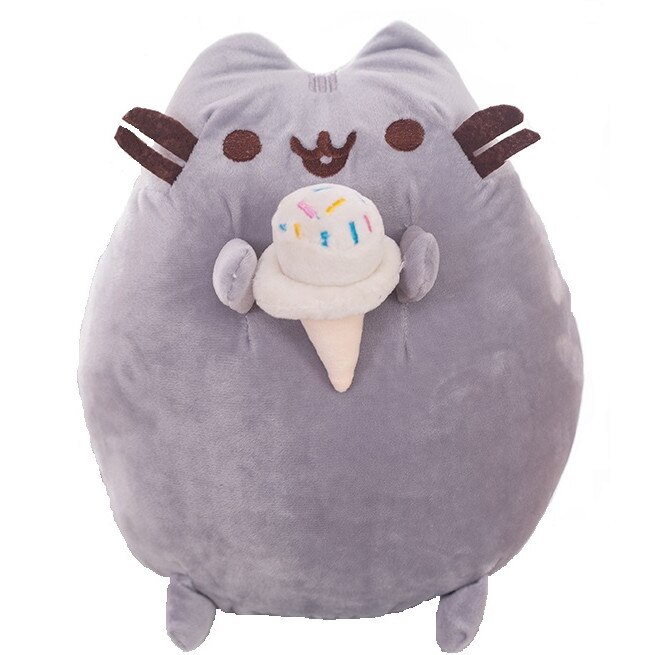 Jucarie din plus Pusheen Cat - Ingetata, gri, 25 cm - eMAG.ro