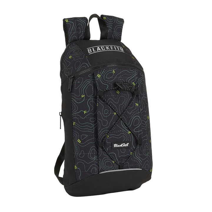 Hátizsák túrázáshoz BlackFit8 Topográfia 39 cm fekete