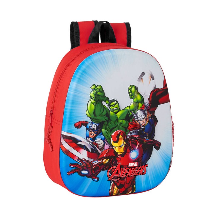 Avengers 3D hátizsák óvodának 32 cm piros