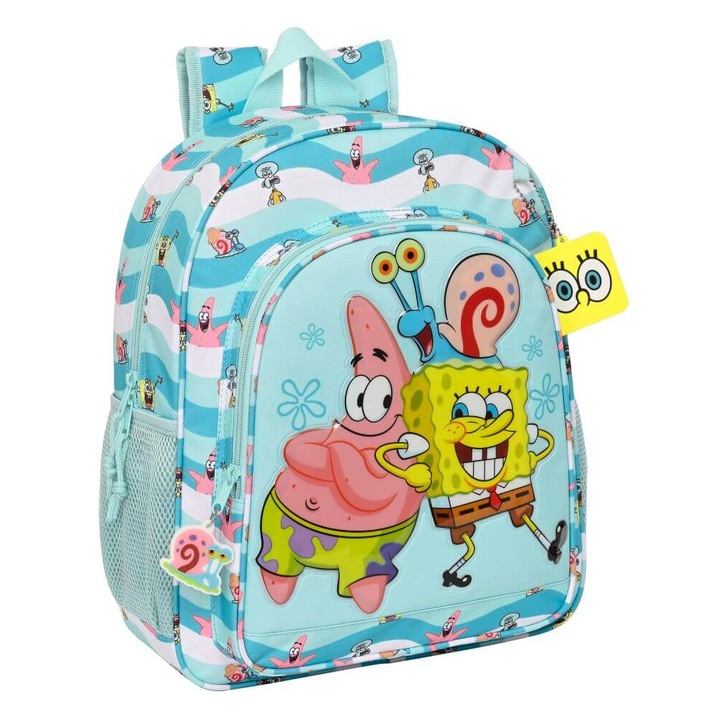 Hátizsák Spongya Bob STAY Positive 38 cm kék