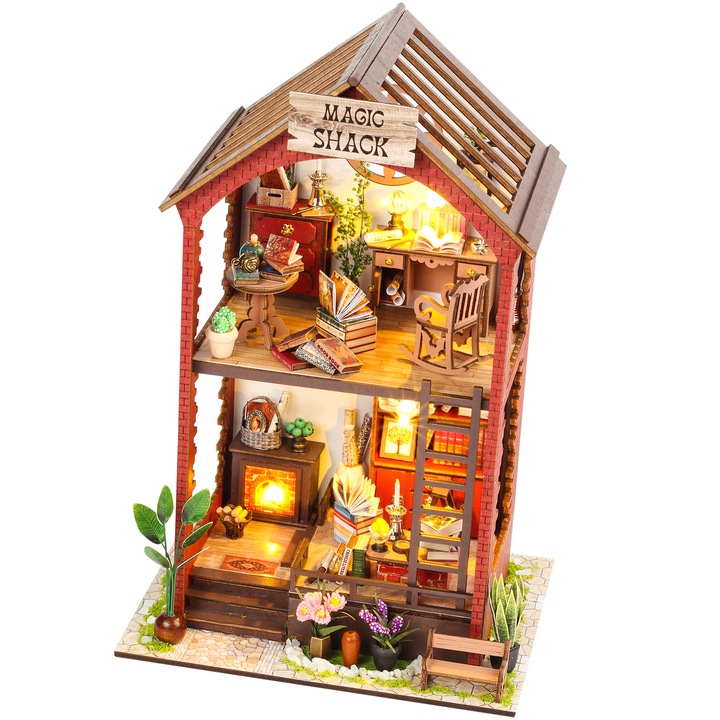 Set casa de papusi DIY, Qgkpl, 14 ani+, Multicolor