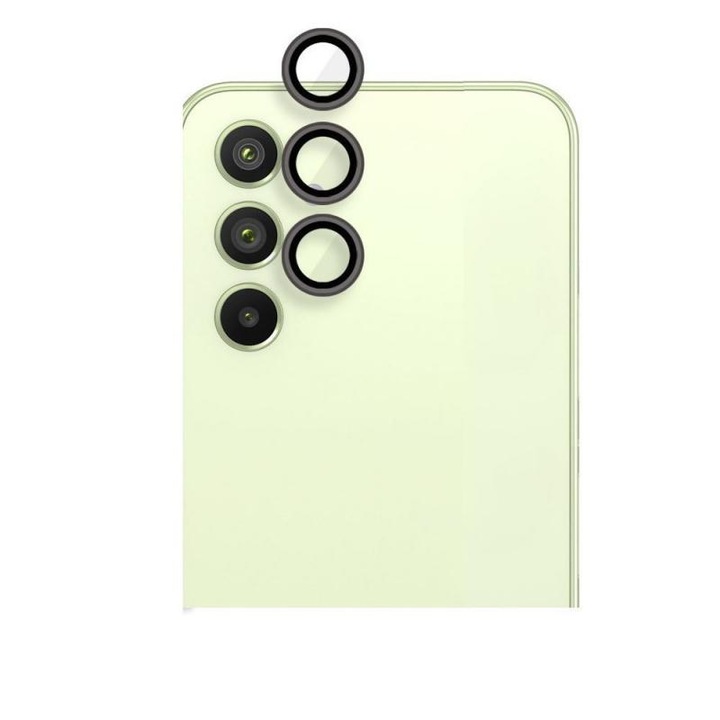 Протектор за камера HOFI CamRing, Стъкло, Черен, 3 броя, Съвместими с Samsung Galaxy A54 5G