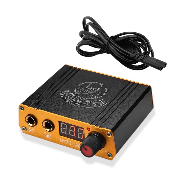 Sursa de alimentare LCD pentru aparat de tatuat, 23W 18V, voltaj reglabil, cu carcasa metalica, dimensiuni reduse, Atomus