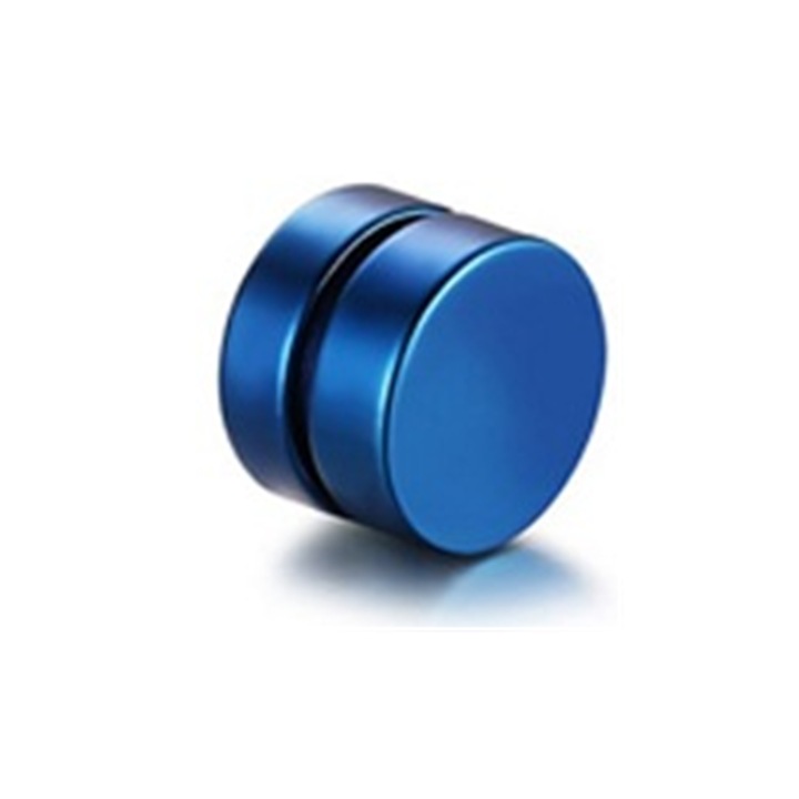 Mágneses fülbevaló Kék, 8 mm