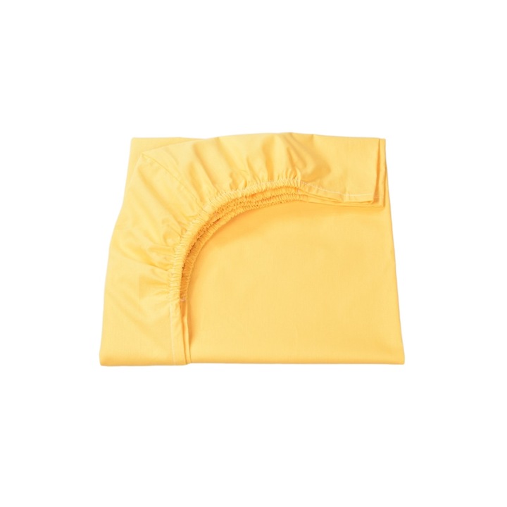 Cearsaf patut 90x40/50 cm bumbac 100% galben