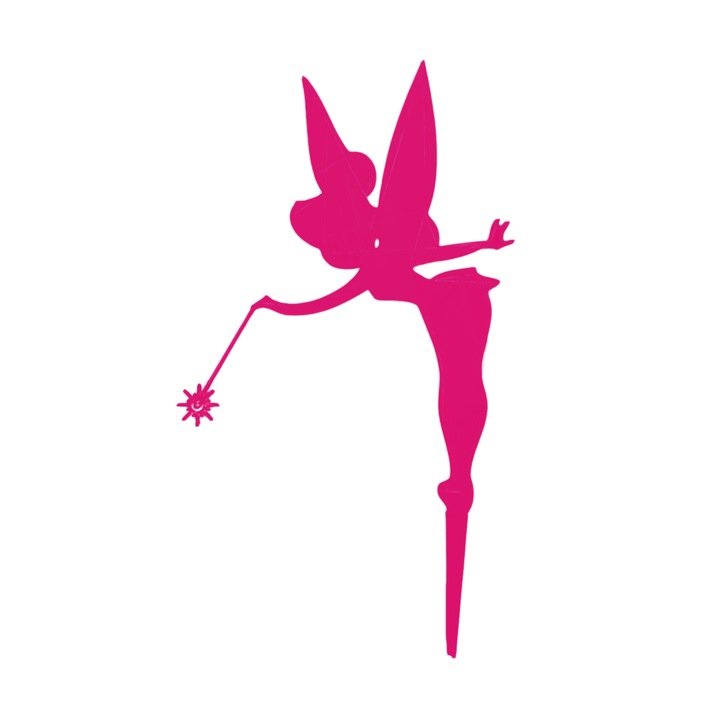 Gyerek tortalap dekoráció, Tinker Bell, Tinker Bell, Disney karakter, Málna rózsaszín, 19 cm