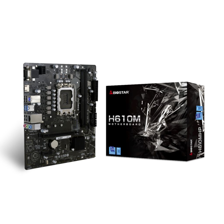 Placa de baza H610MHP, Biostar, 2x DDR4, s1700, USB 3.2, uATX, GbE, Negru
