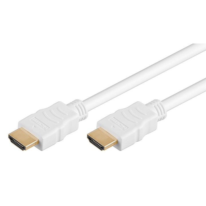 GOOBAY HDMI 2.0 кабел с Ethernet 61022, 18Gbit/s, 4K, 5m, бял
